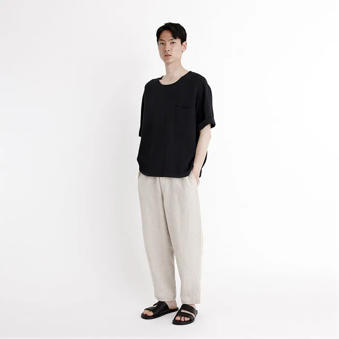 7115 By Szeki Signature Gauze Pocket T-Shirt Black