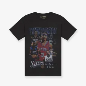 Allen Iverson Philadelphia 76er's Player & Stats T-Shirt - Black