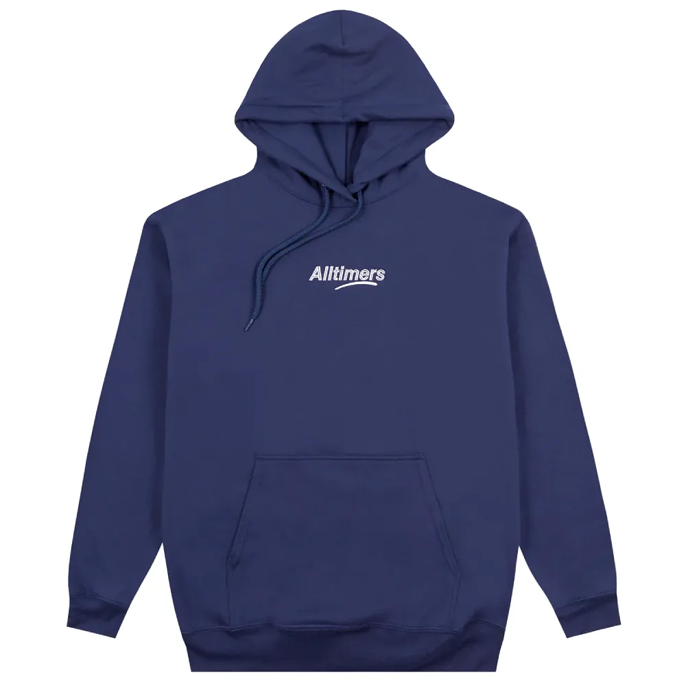 Alltimers Medium Estate Embroidered Hoodie Navy