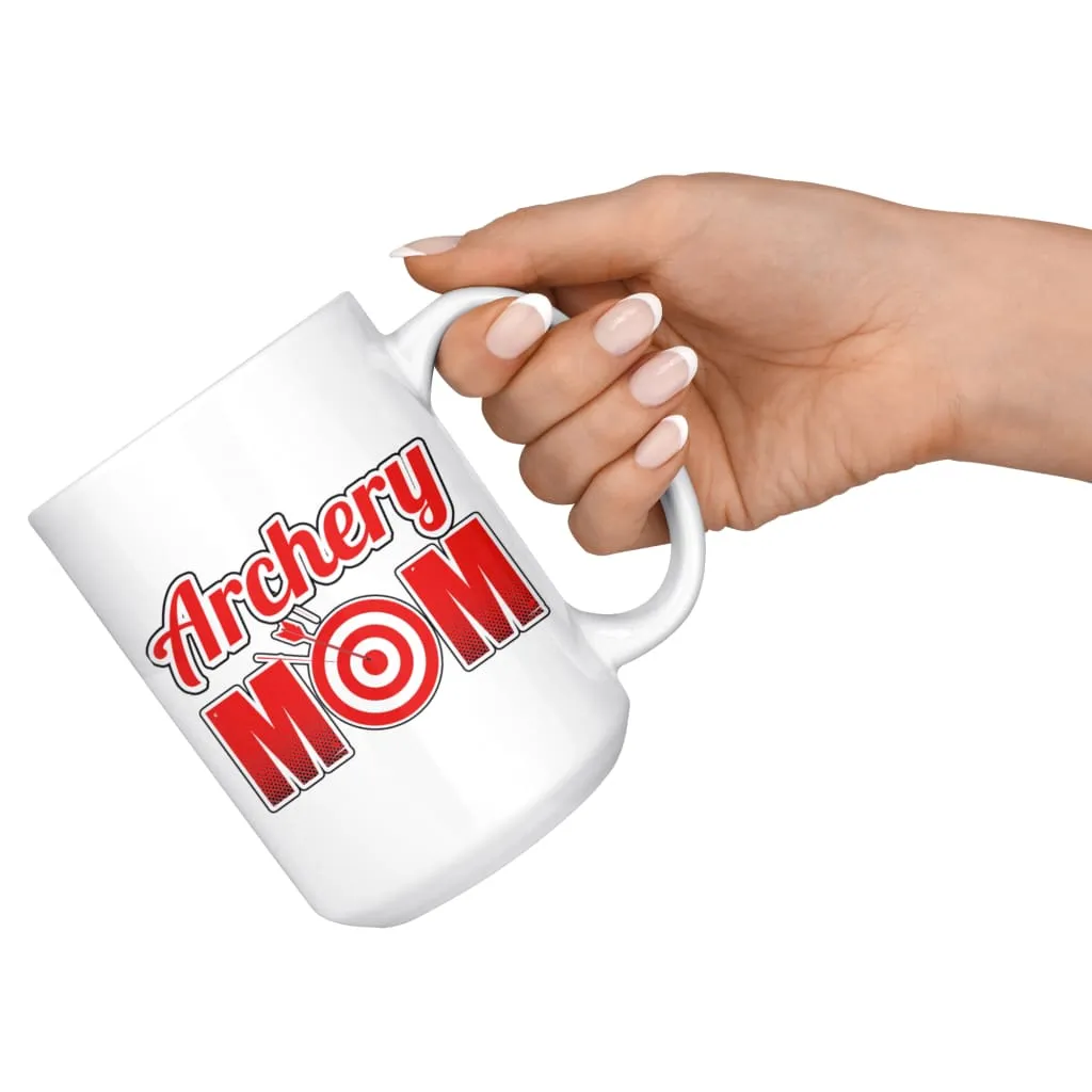 Archery Mug Archery Mom 15oz White Coffee Mugs