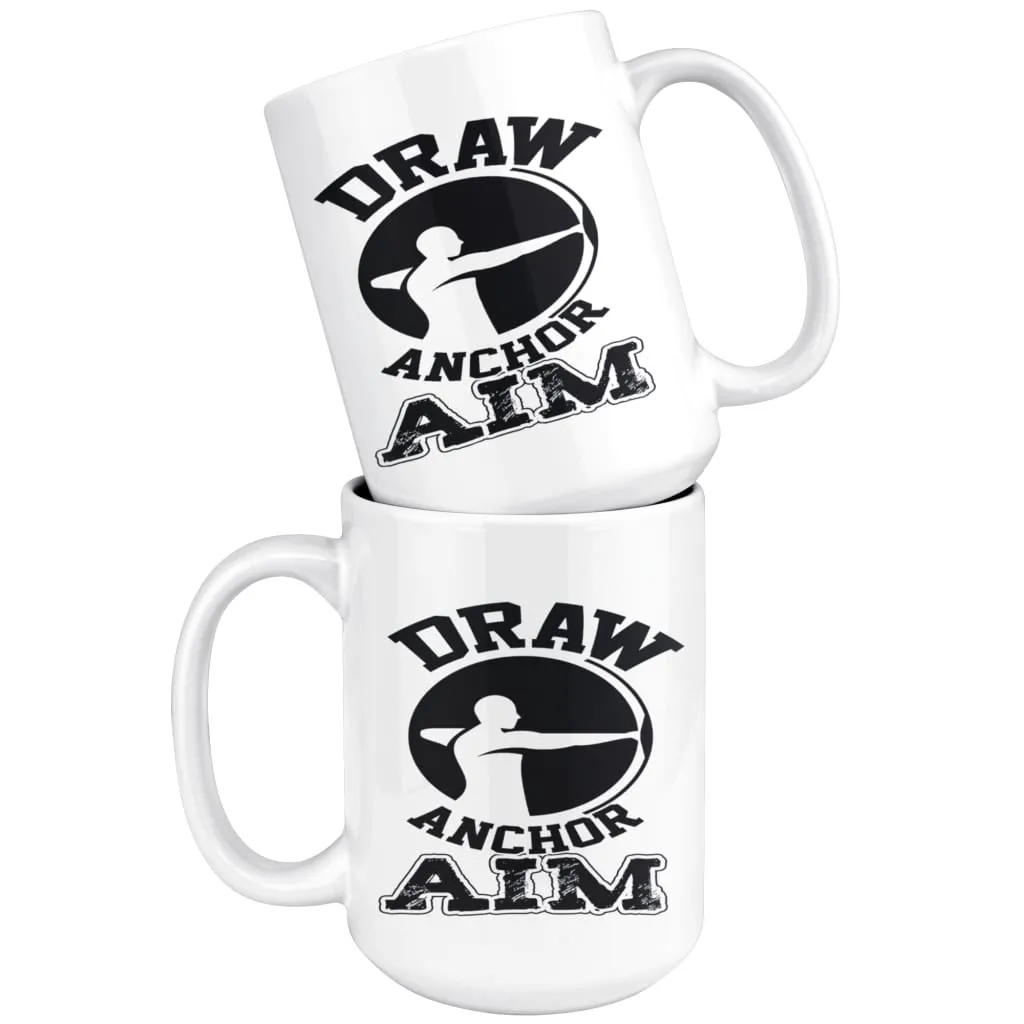 Archery Mug Draw Anchor Aim 15oz White Coffee Mugs