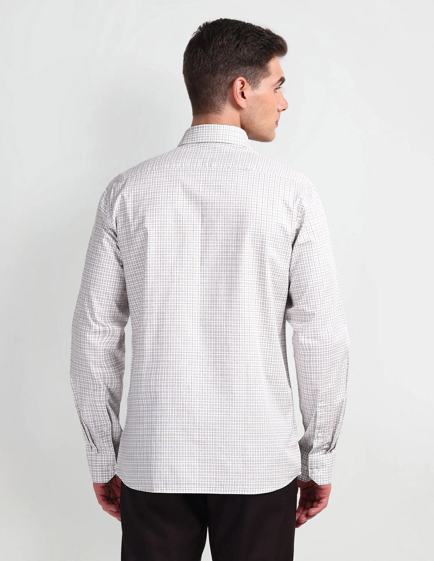 Arrow Slim Fit Checks Shirt