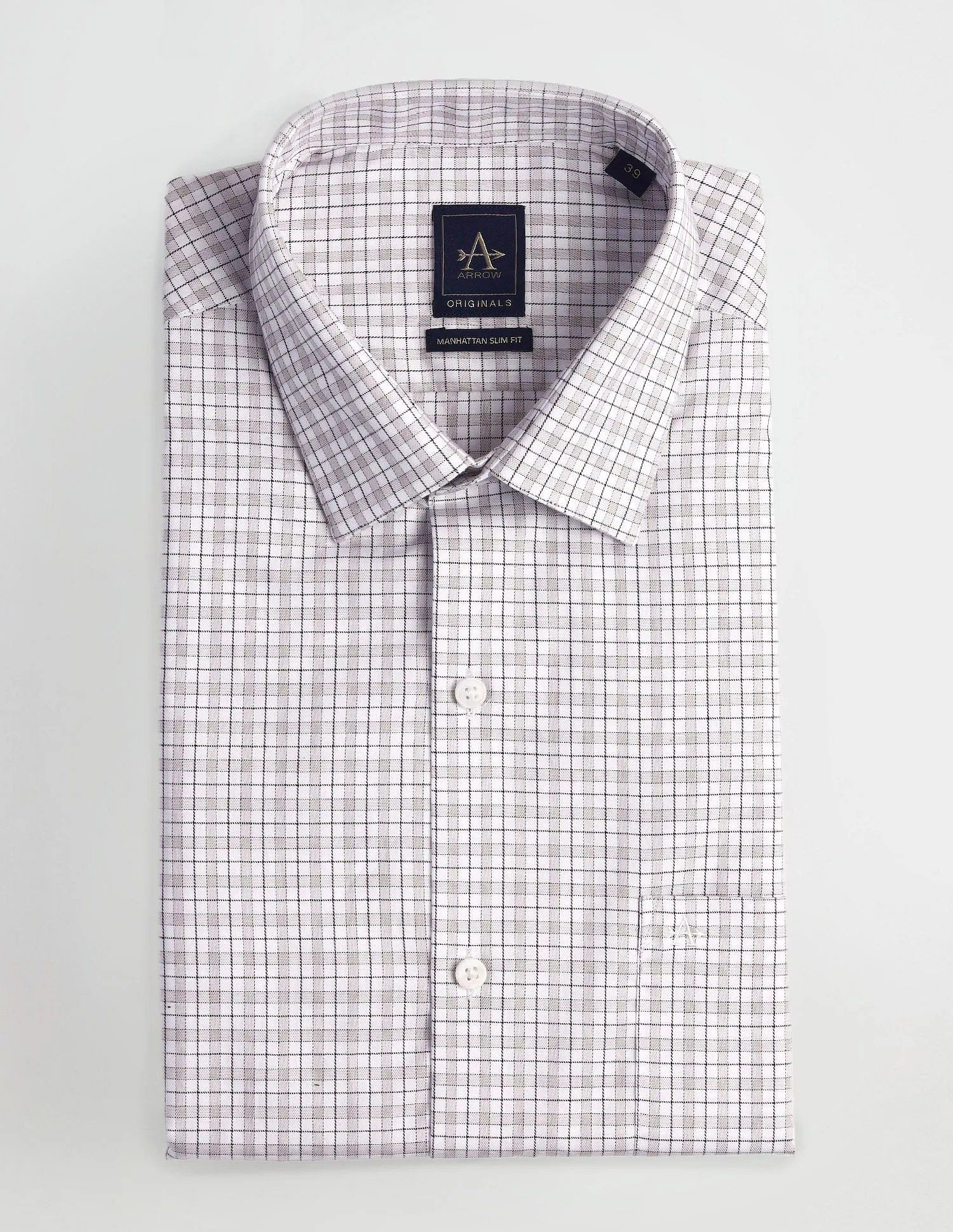 Arrow Slim Fit Checks Shirt