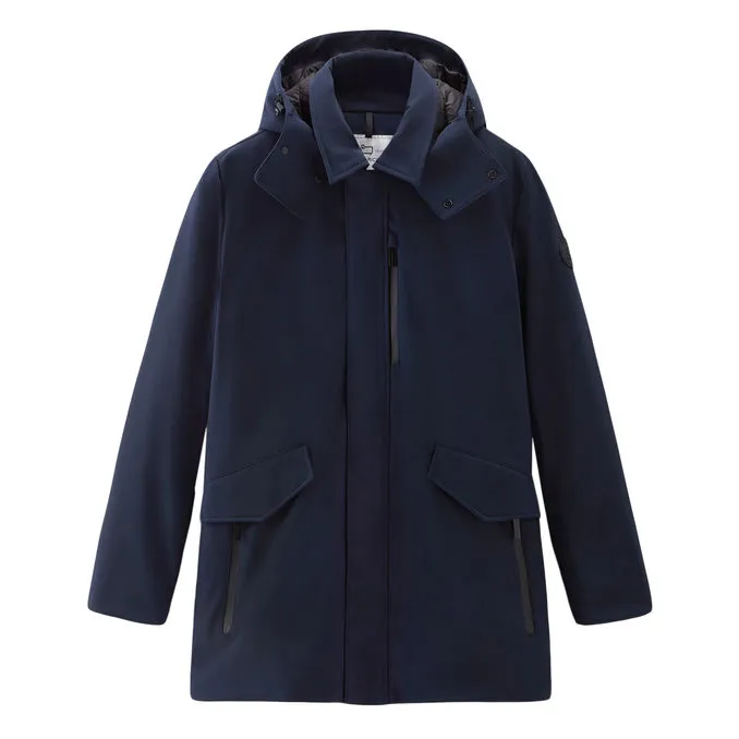 Barrow Mac Tech Softshell Coat Melton Blue