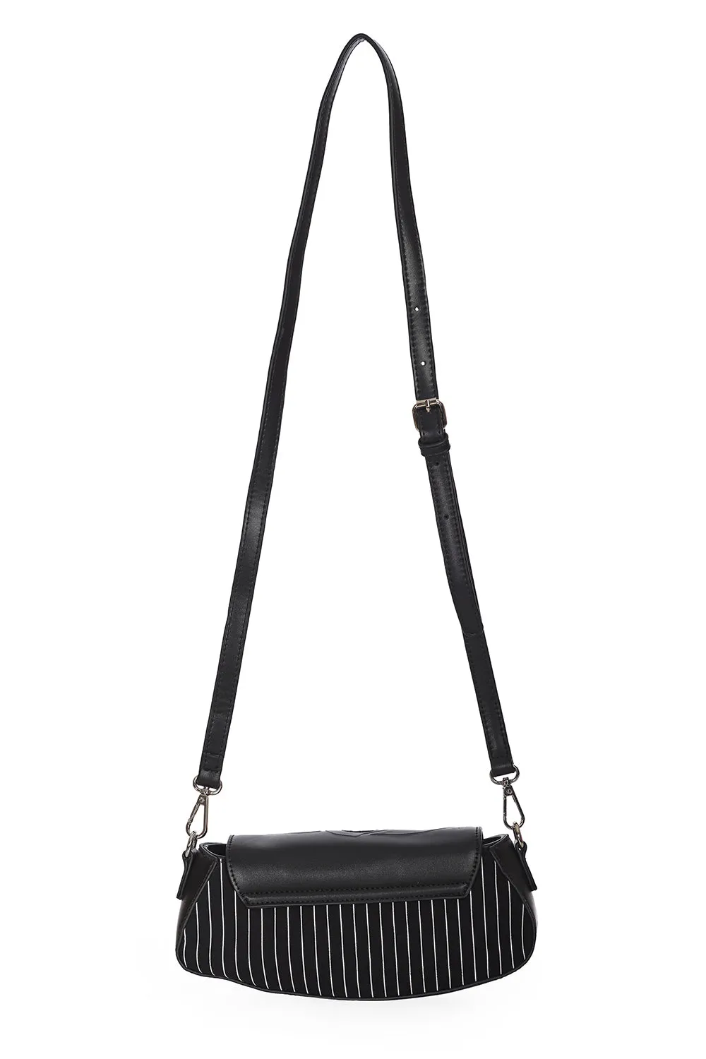 BLACK CORE PINSTRIPE SHOULDER BAG