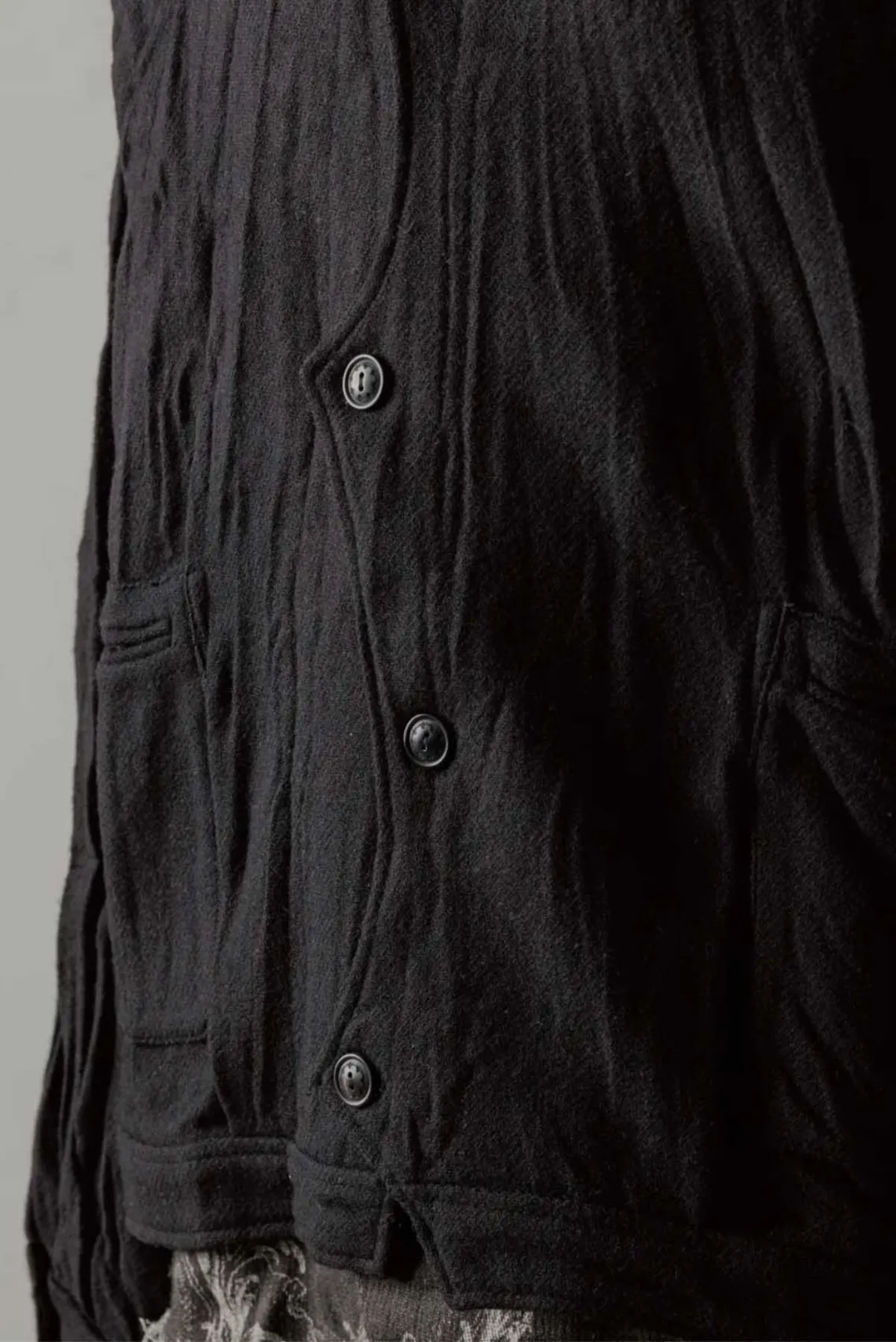 Boiled Wool Jacket - Black