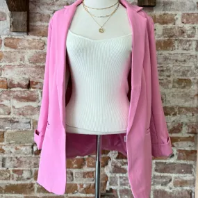 Boss Babe Two Blazer Jacket Pink