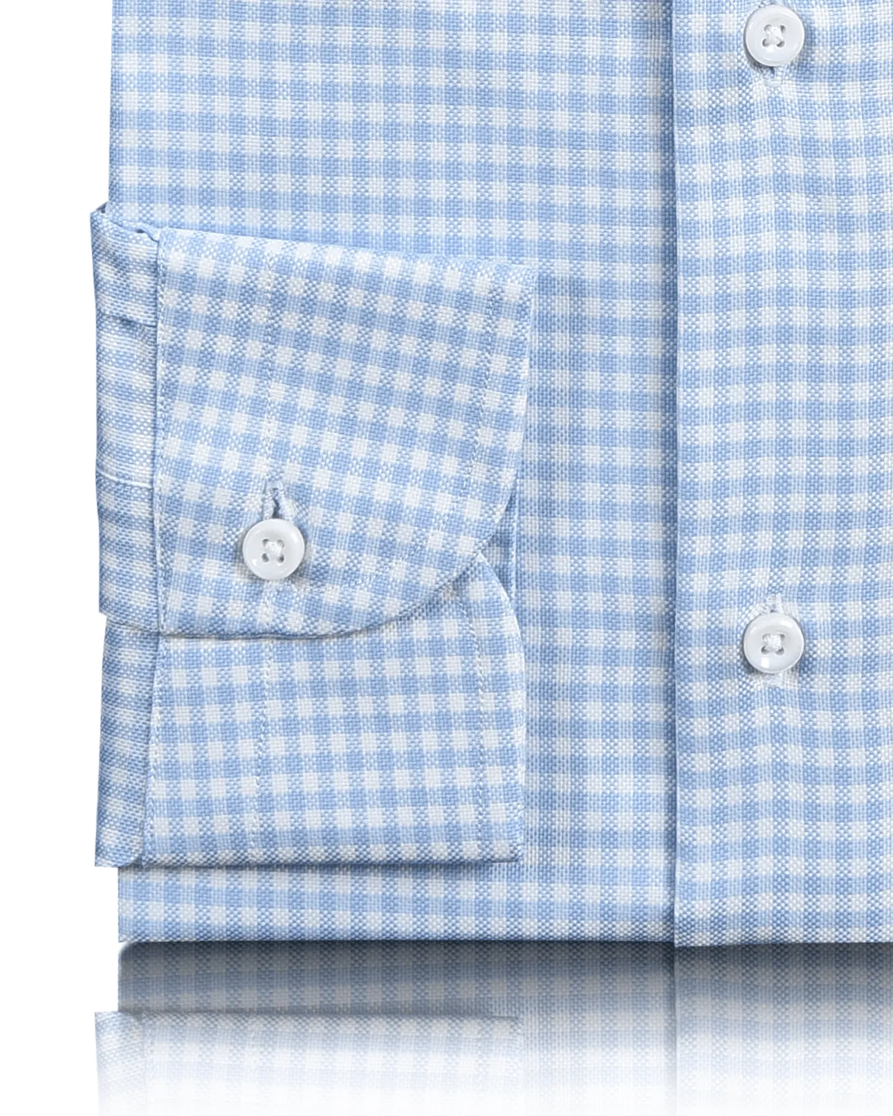 Brembana White sky blue graph checks Shirt