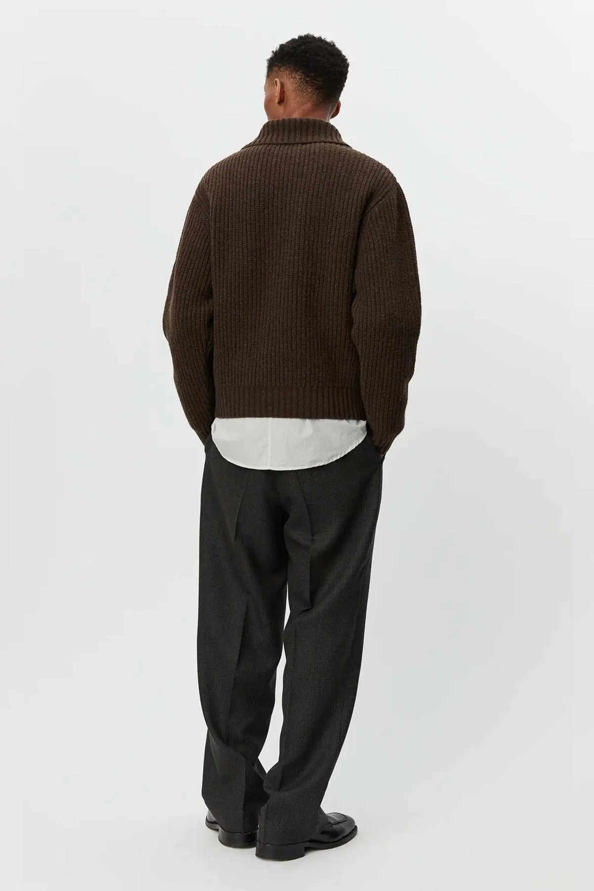 Collar Sweater - Dark Brown