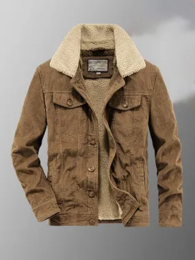 Corduroy Men Winter Casual Jacket