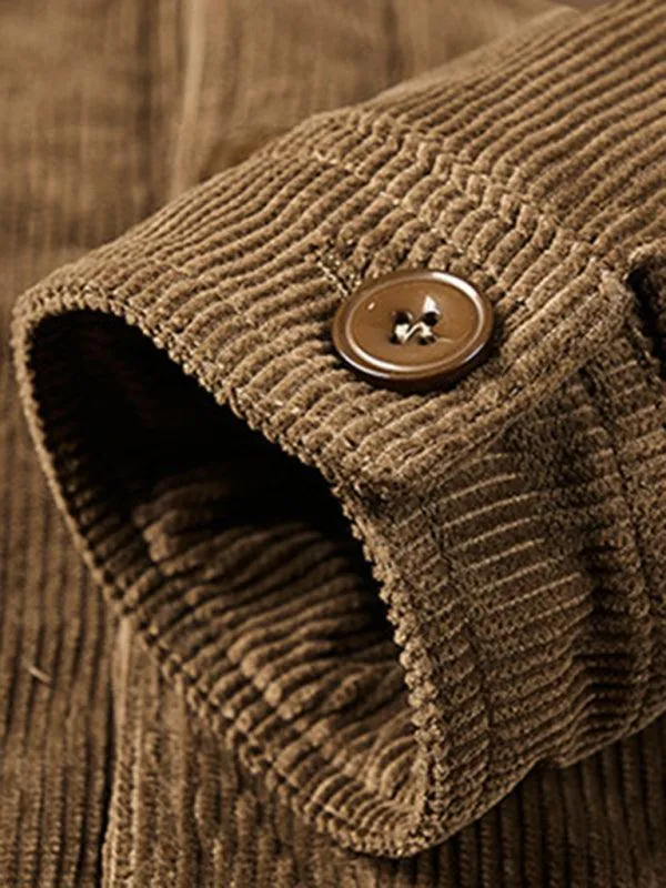 Corduroy Men Winter Casual Jacket