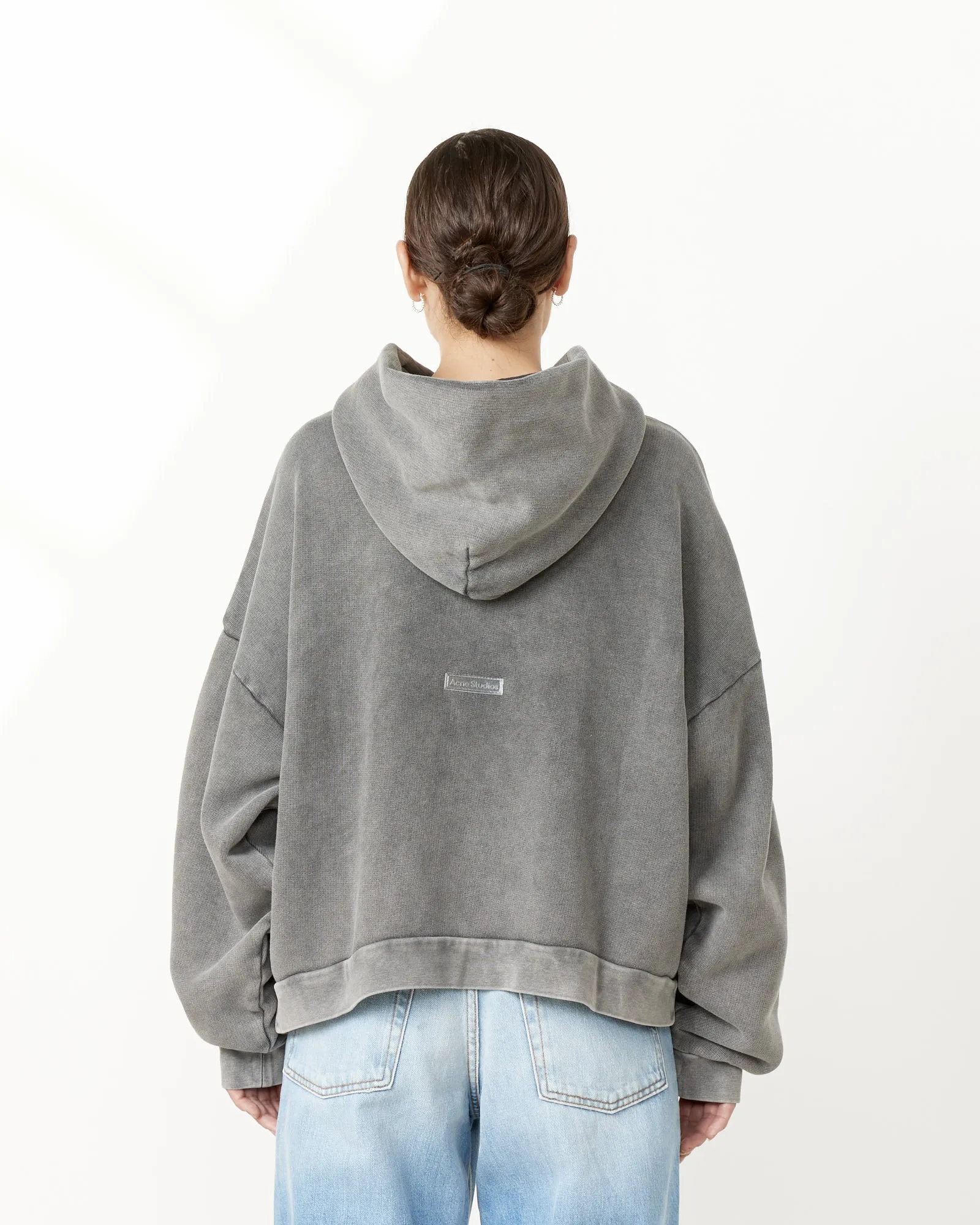 Drawstring Hoodie in Faded Black