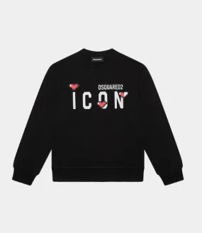 Dsquared2 Sweater Icon Hearts Black