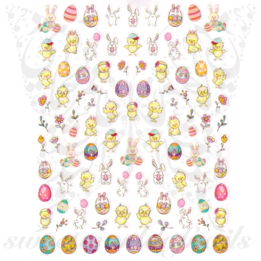 Easter Bunny Chick Nail Stickers