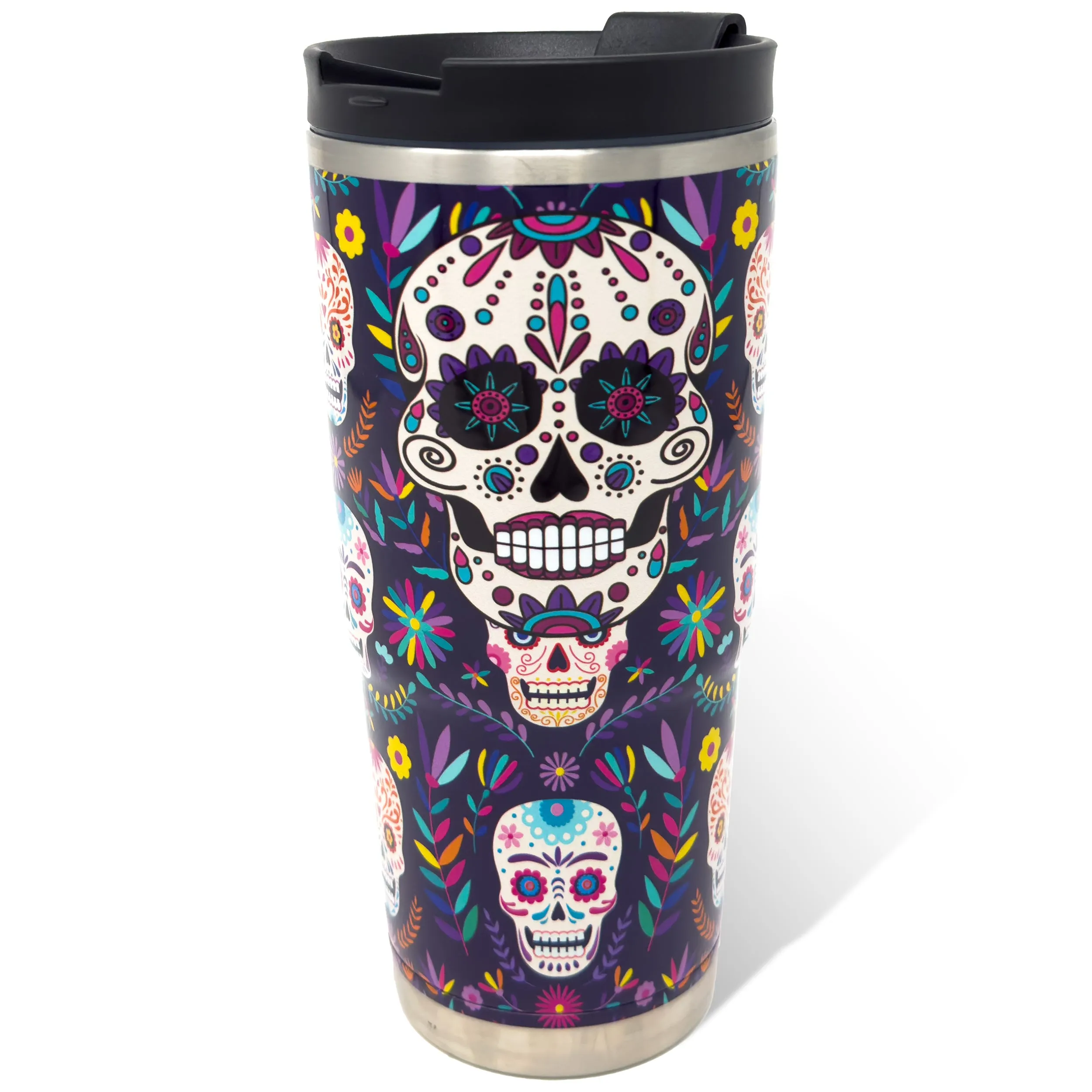 Engel Day-Of-The-Dead Sugar Skull 22oz Halloween Tumbler