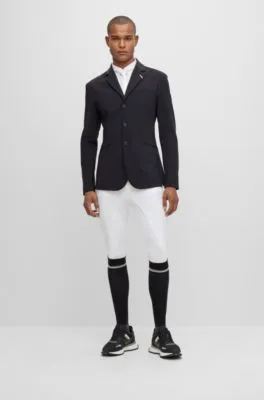 Equestrian slim-fit show jacket with signature details