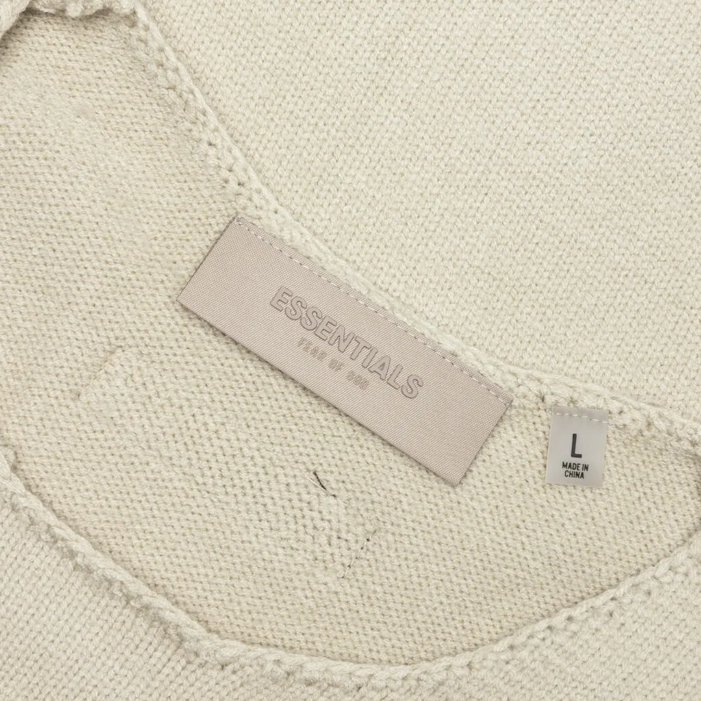 Essentials Raw Edge Sweater - Wheat