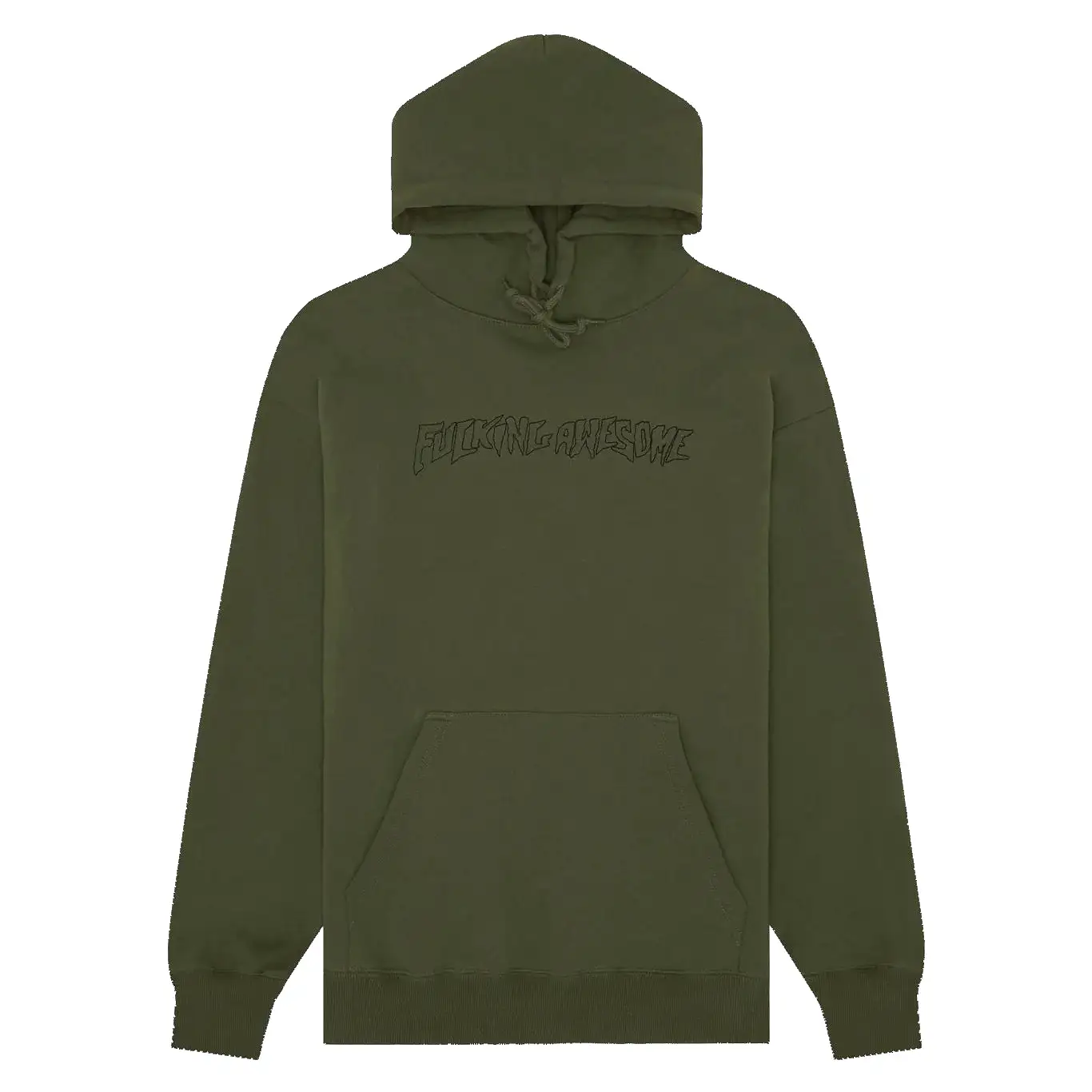 FA Outline Stamp Hoodie Olive