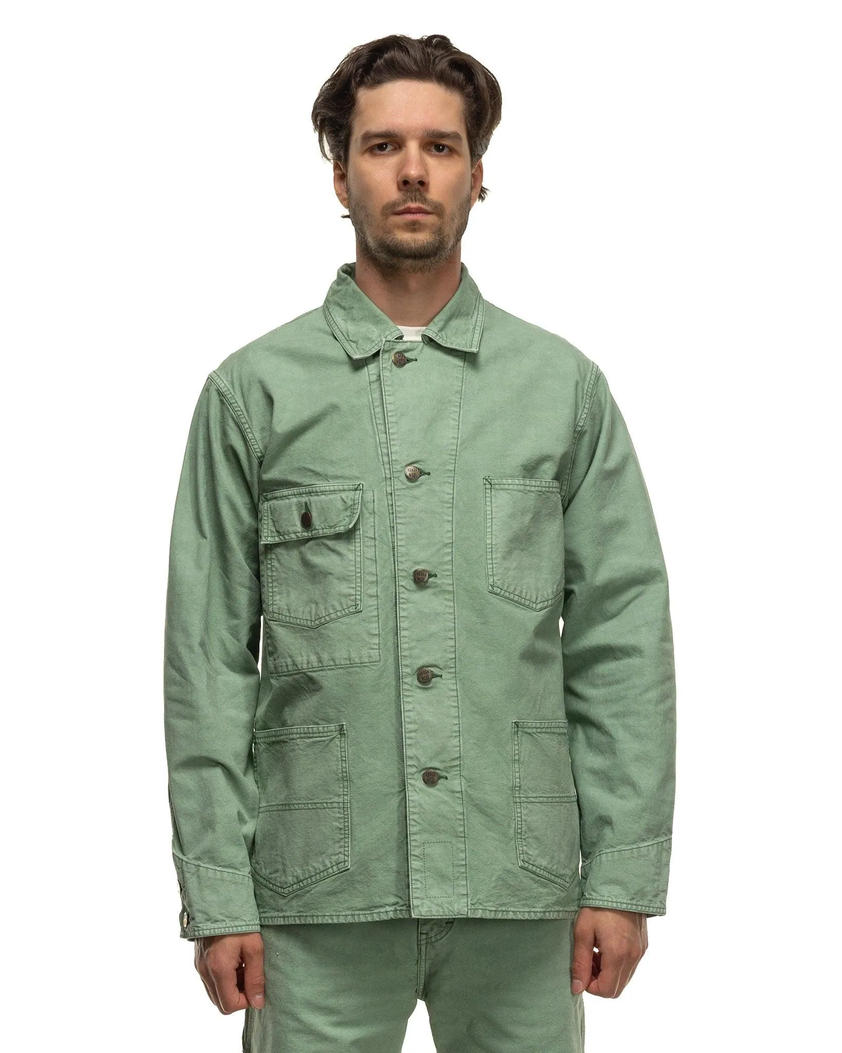 Garment Dyed Coverall Jacket Green