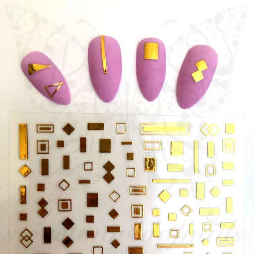 Geometric Nail Art Lines Shapes Stickers