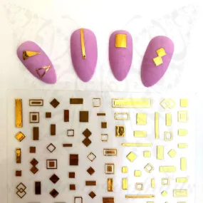 Geometric Nail Art Lines Shapes Stickers