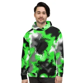 Green Abstract Pullover Rave Hoodie