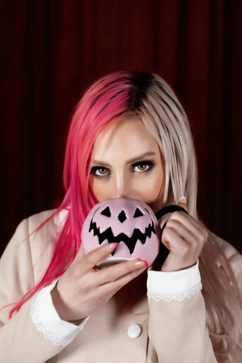 Haunted Hallows Mug in Pink