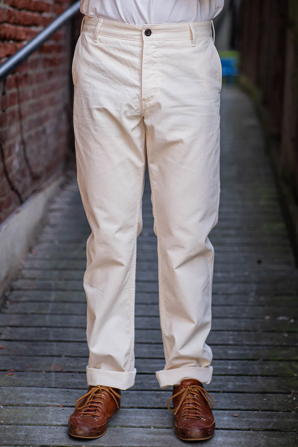 Heimat Textil Journey Pant - Herringbone Seashell