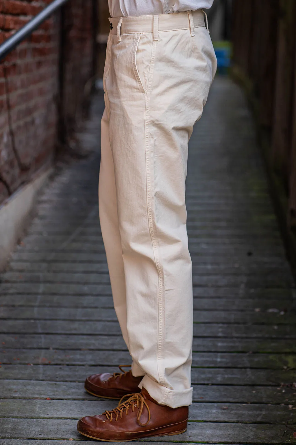 Heimat Textil Journey Pant - Herringbone Seashell