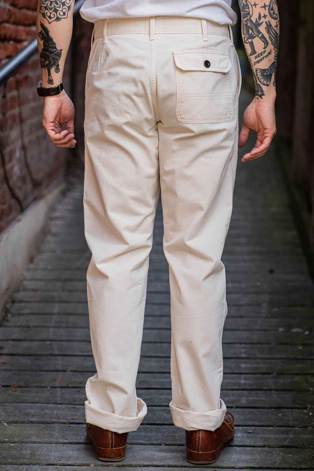 Heimat Textil Journey Pant - Herringbone Seashell