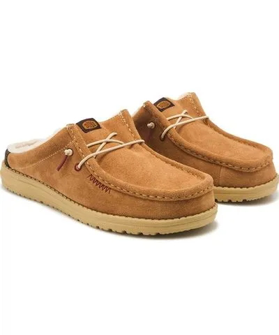 Hey Dude Men's Wally Slip Warmth Moc Toe Mule Shoes