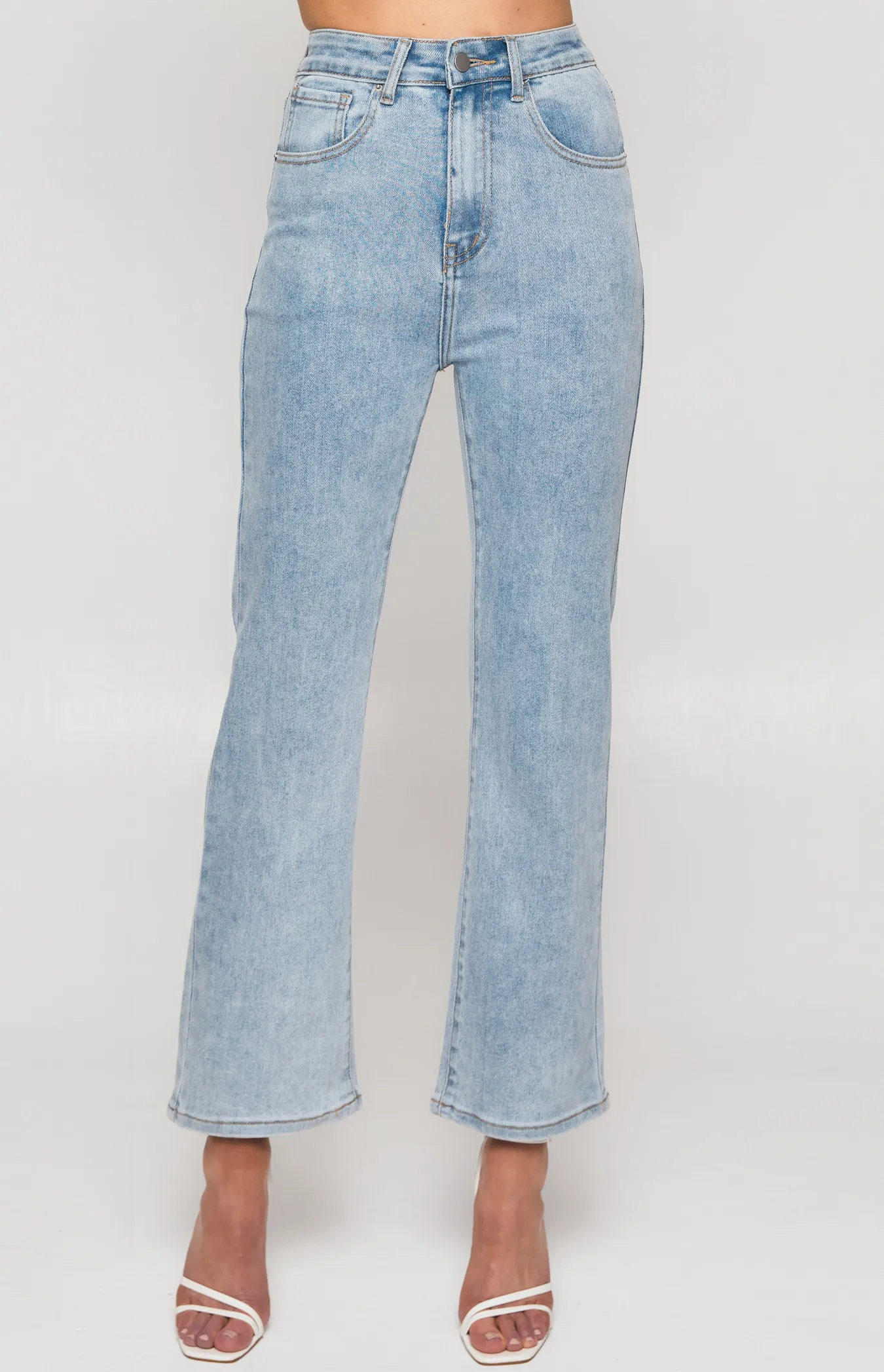 High Waisted Stretch Flare Jeans (SDM123) 