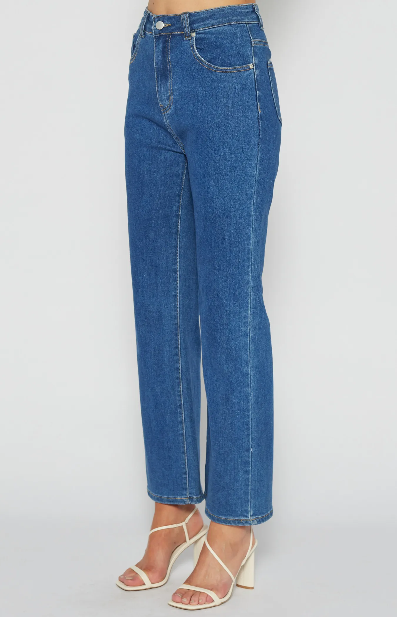 High Waisted Stretch Flare Jeans (SDM123) 