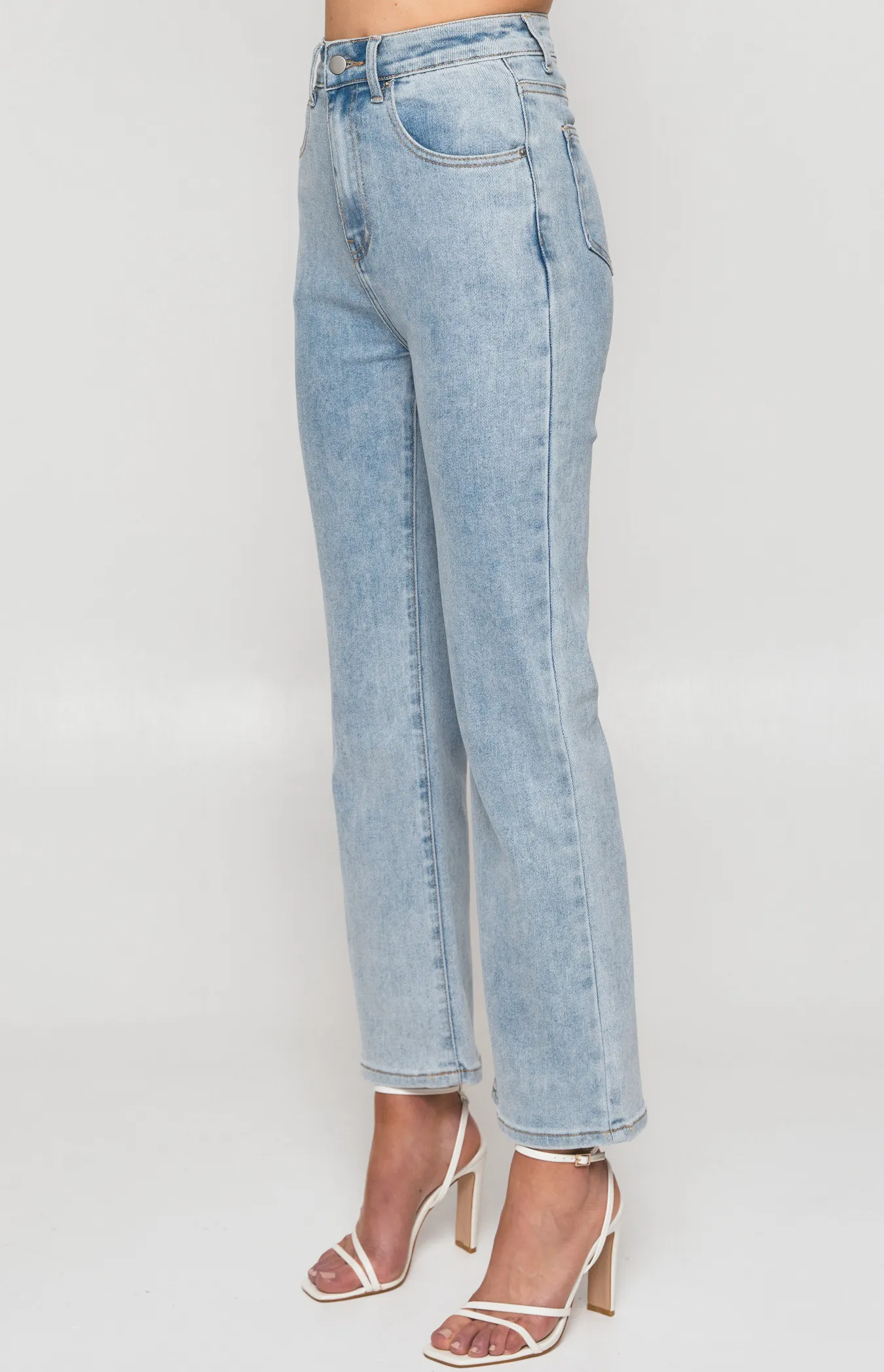 High Waisted Stretch Flare Jeans (SDM123) 