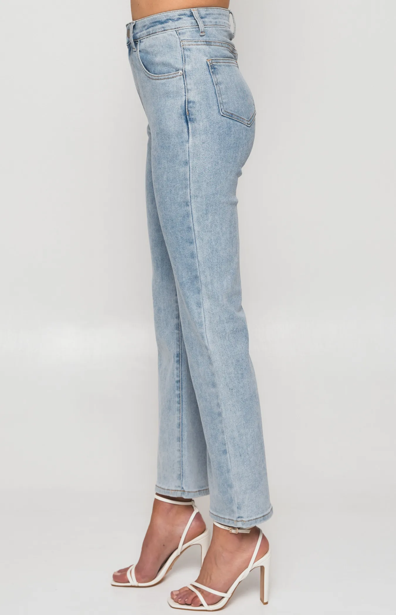 High Waisted Stretch Flare Jeans (SDM123) 