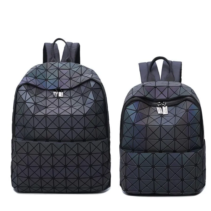 HOLOGRAPHIC LIGHT REACTIVE ZIPPER BACKPACK