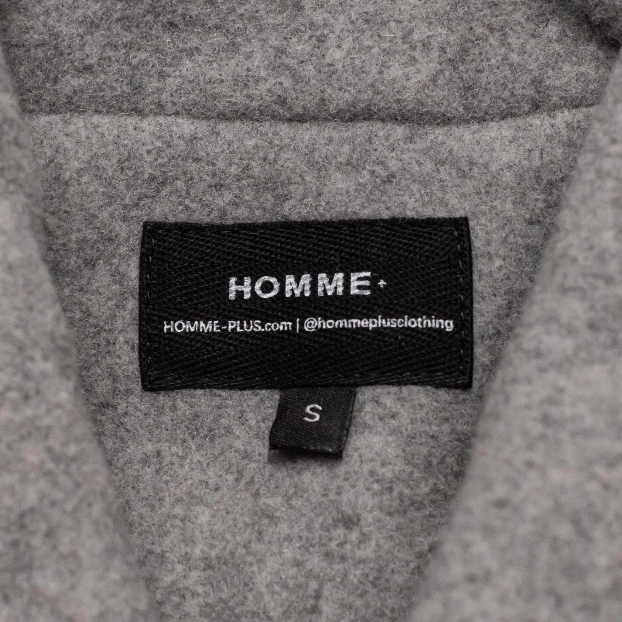 HOMME+ Cropped Wool Jacket Grey