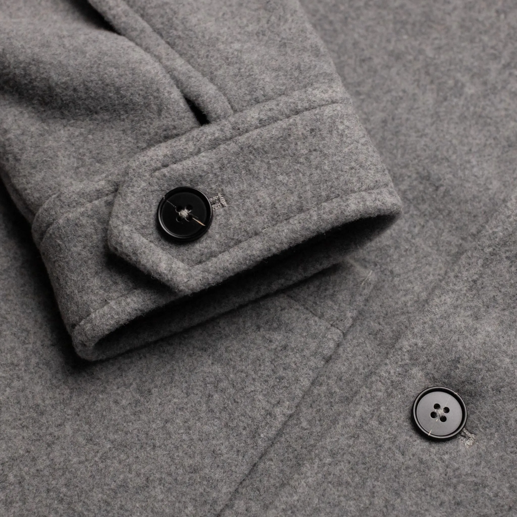 HOMME+ Cropped Wool Jacket Grey