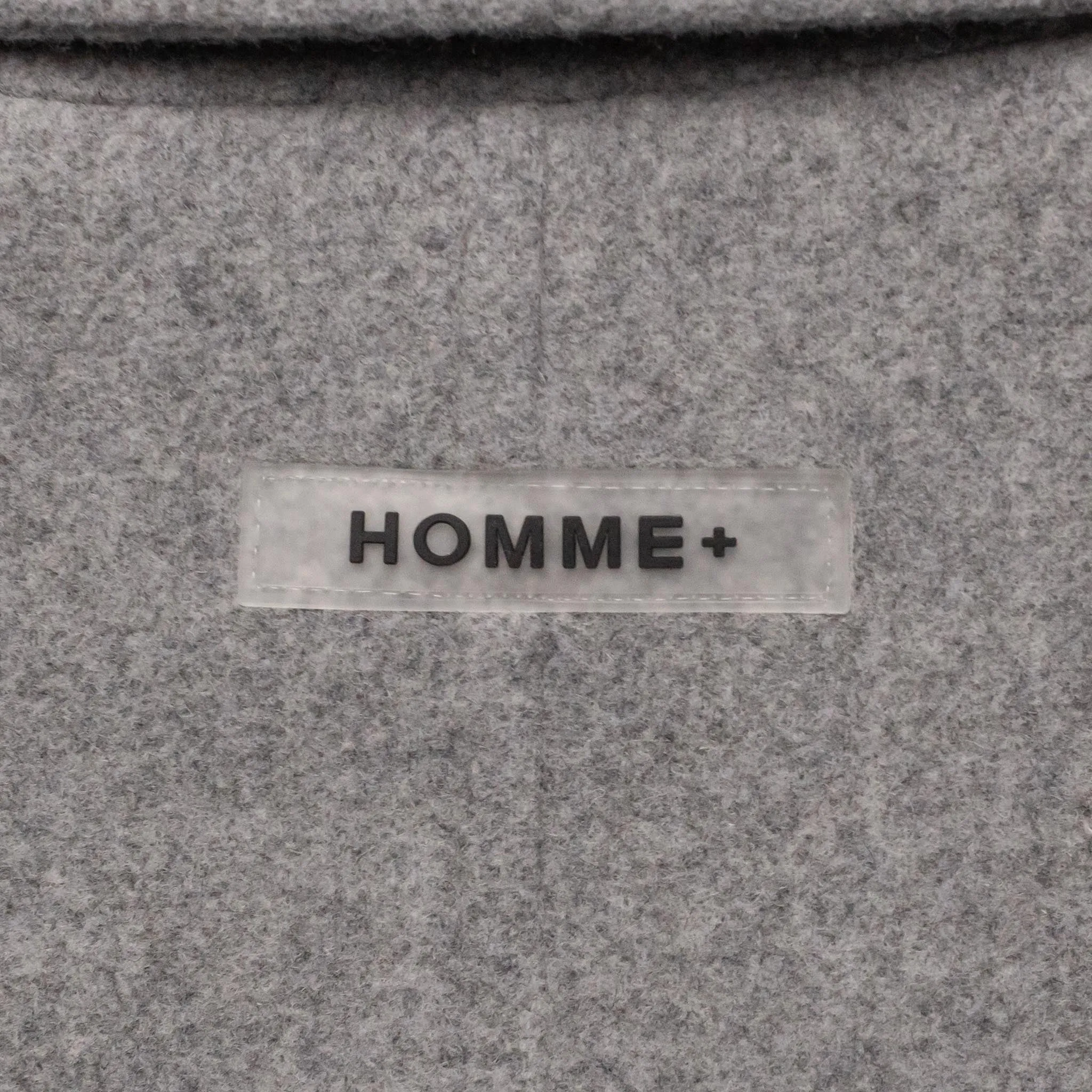 HOMME+ Cropped Wool Jacket Grey