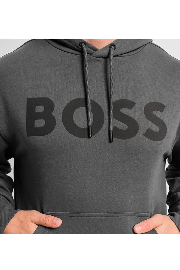 Hugo Boss Basic Logo Hoodie Grey