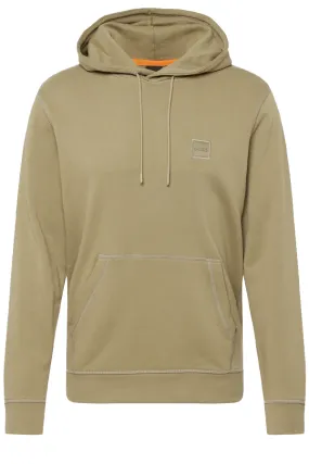 Hugo Boss Patch Wetalk Logo Hoodie Khaki