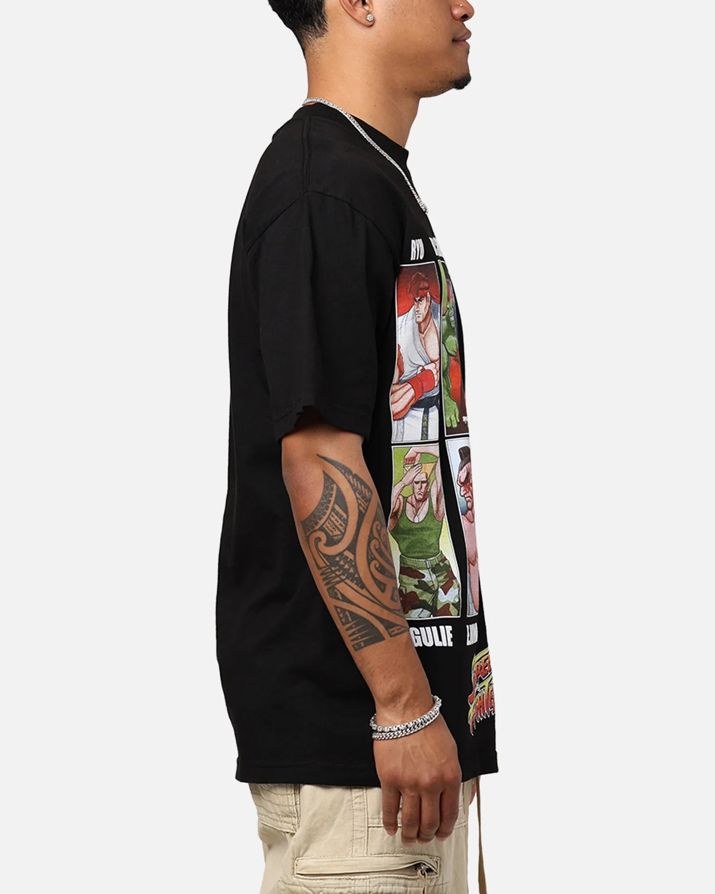 Hypland X Street Fighter Grid T-Shirt Black