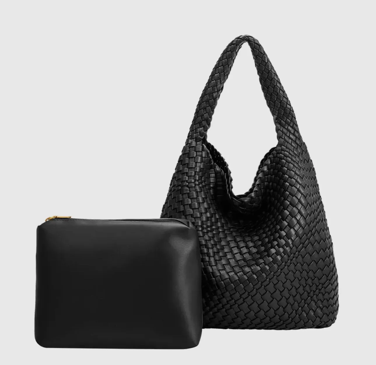 Johanna Black Recycled Vegan Shoulder Bag