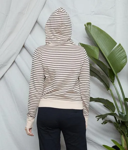 Known Supply Whistler Striped Hoodie in Oatmeal