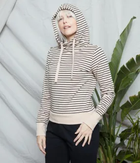 Known Supply Whistler Striped Hoodie in Oatmeal