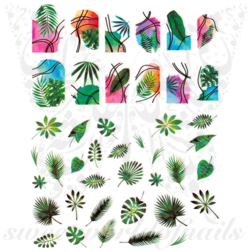 Leaves Summer Nail Art Stickers