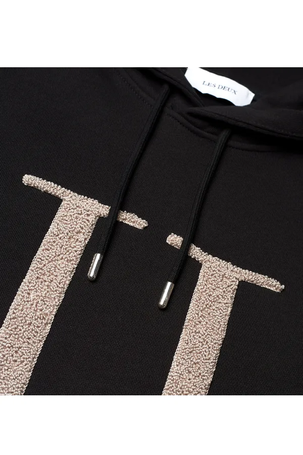 Les Deux Bouclé Hoodie Black