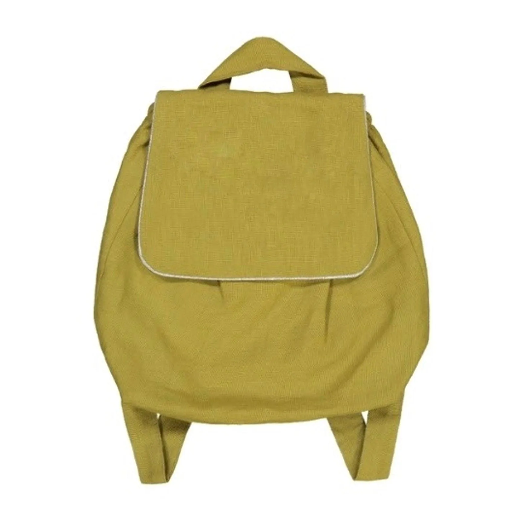 Linen backpack-mustard