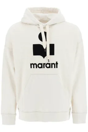 Marant 'Miley' Hoodie With Flocked Logo   Grey