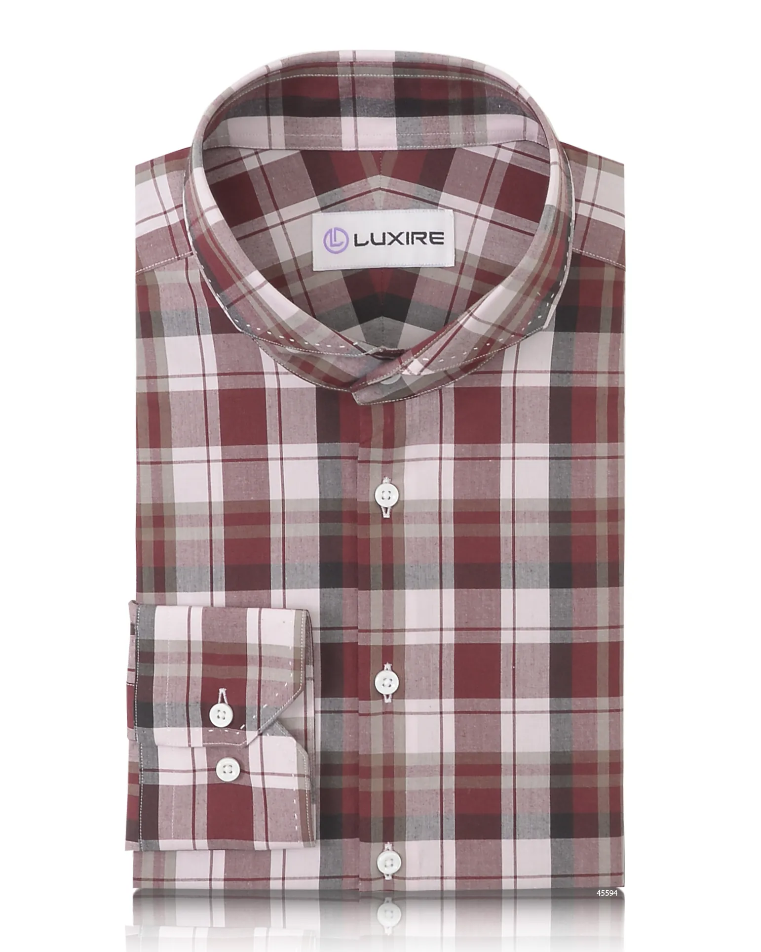 Maroon Black Madras Checks Shirt